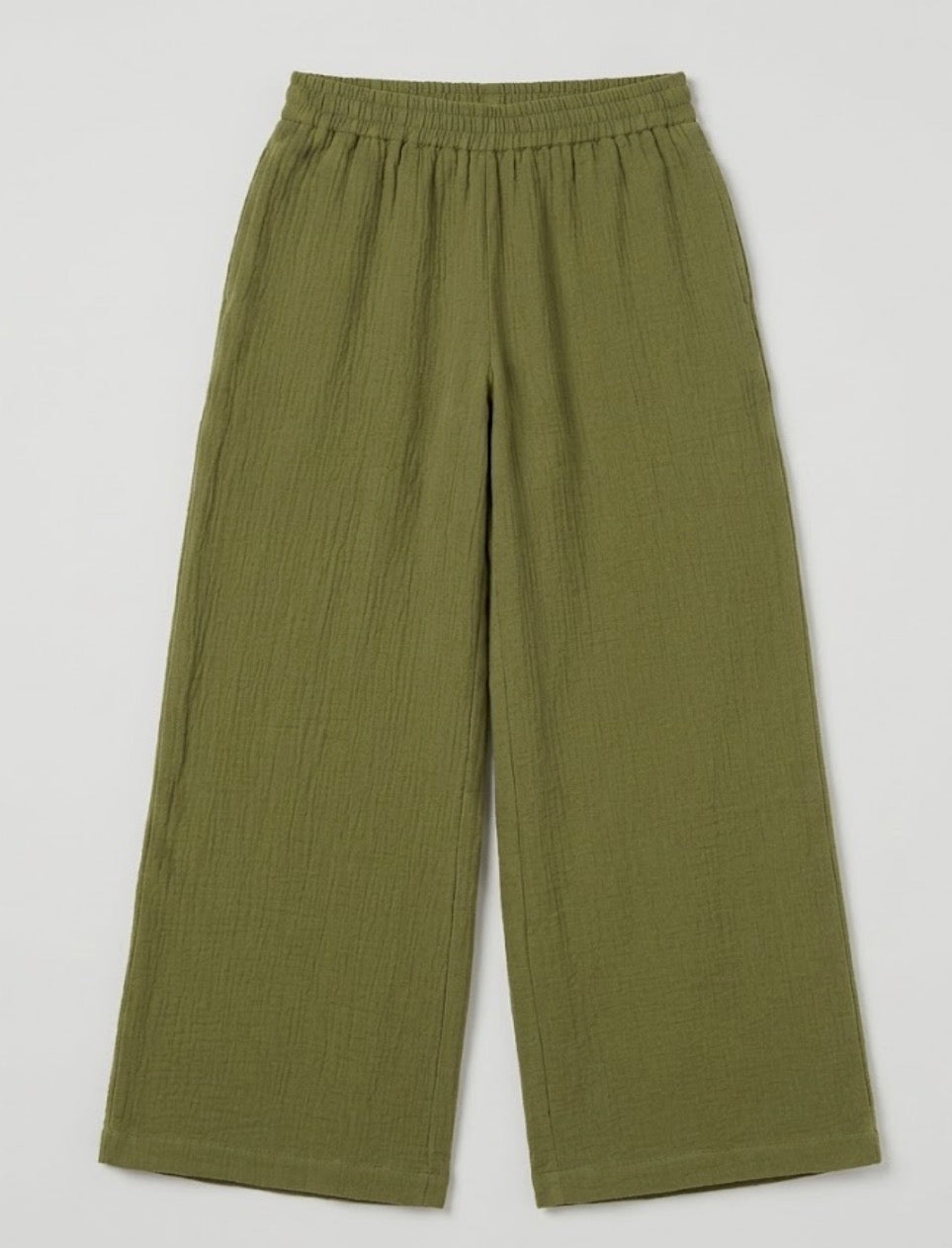 Cielera  Cotton Crinkle Gauze Wide Leg Pants