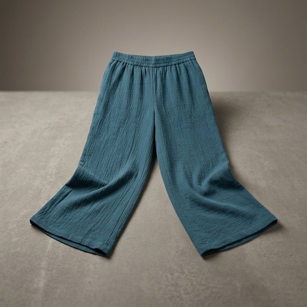 Cielera Crinkle Gauze Wide Leg Pants