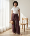 Cielera Crinkle Gauze Wide Leg Pants