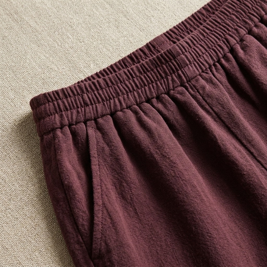 Cielera Crinkle Gauze Wide Leg Pants