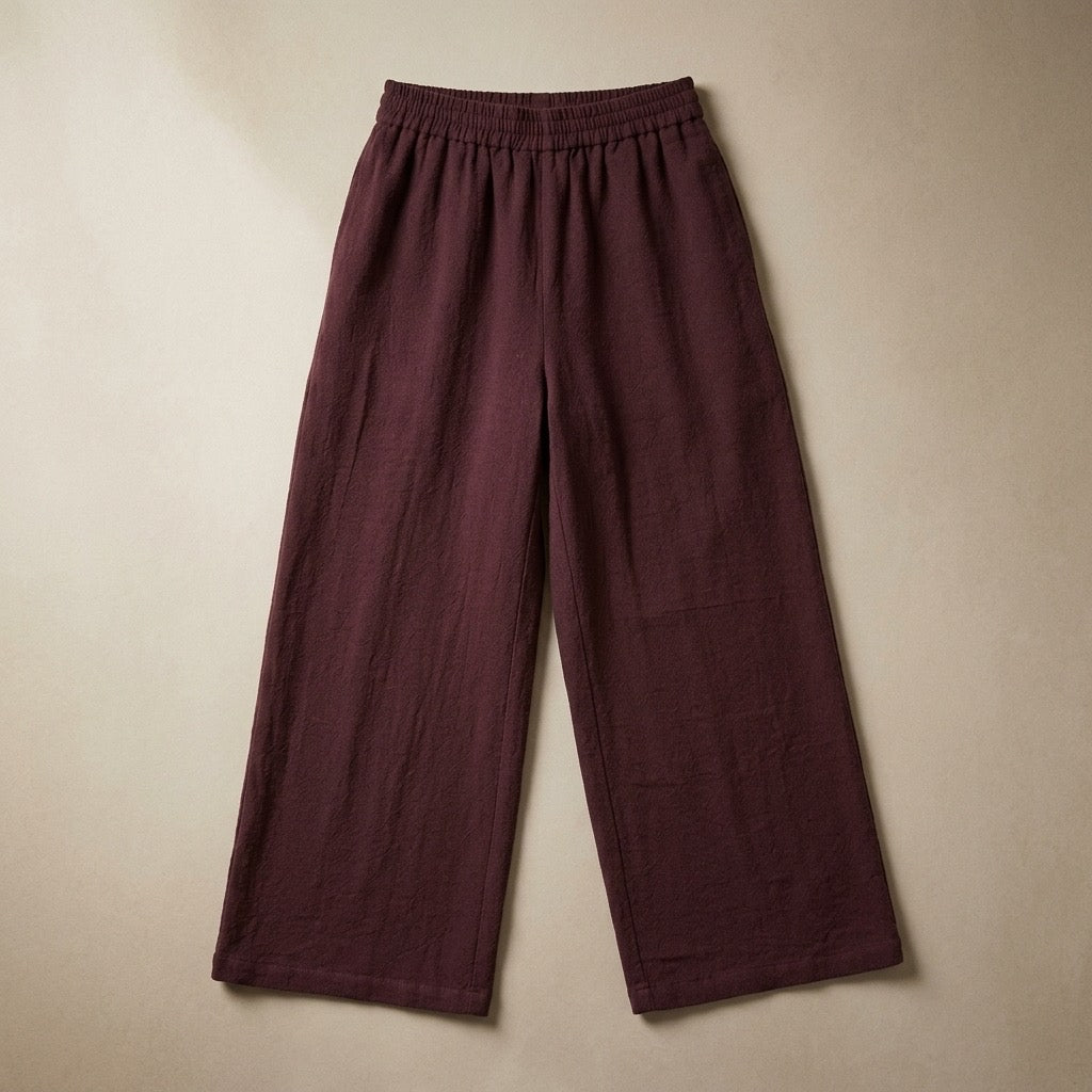 Cielera Crinkle Gauze Wide Leg Pants