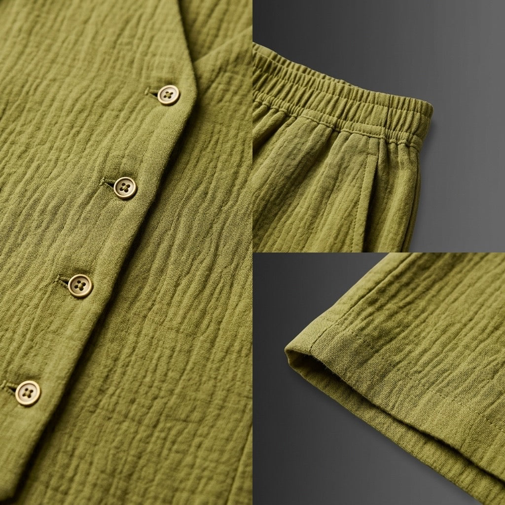 Cielera Cotton V-Neck Button Down Waistcoat Vest